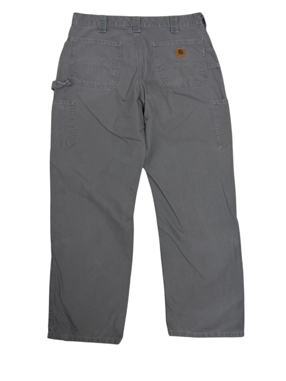 CARHARTT Work Pants Grey Casual Khaki Cargo Trousers Mens 36x32